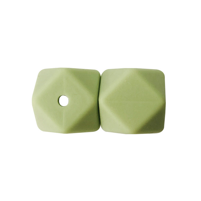 Wholesale 17MM 50PCS Hexagon DIY Colorful Beads Silicone